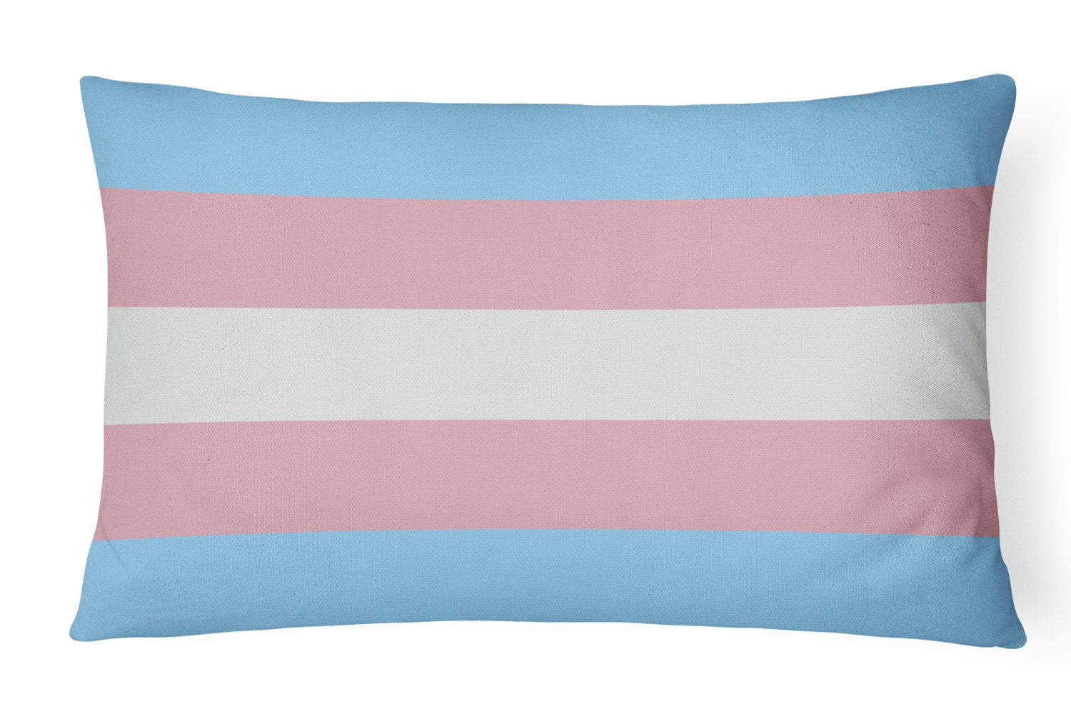 Transgender Pride Decorative Throw Pillow 12x16 Indoor Outdoor Accent Cushion, Fabric Cover with Insert for Sofa, Bed, Porch & Living Room