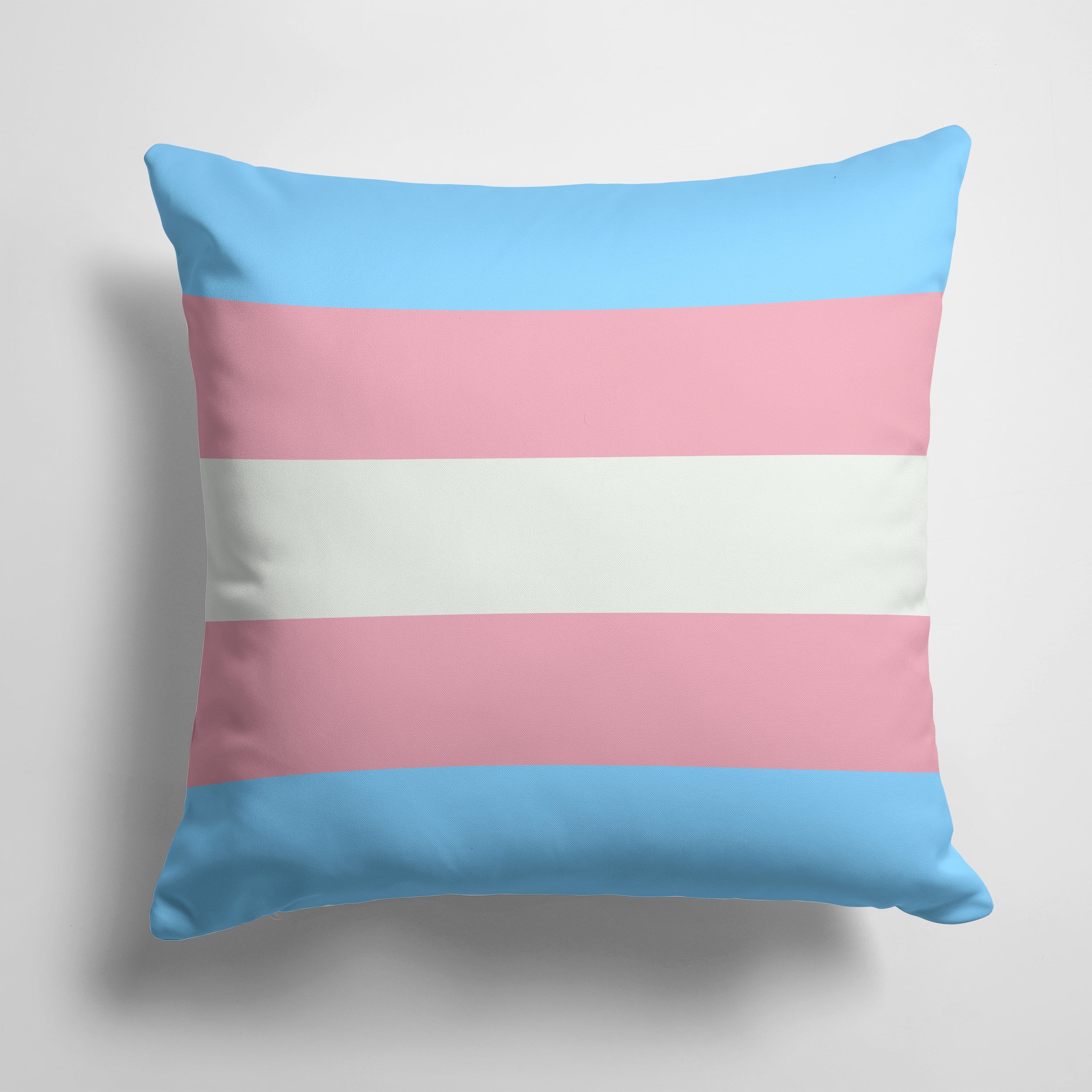 Transgender Pride Decorative Throw Pillow 14x14 Indoor Outdoor Accent Cushion, Fabric Cover with Insert for Sofa, Bed, Porch & Living Room