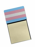 Transgender Pride Watercolor Sticky Note Holder Refillable Dispenser Desk Accessory 3x3 Pad Gift