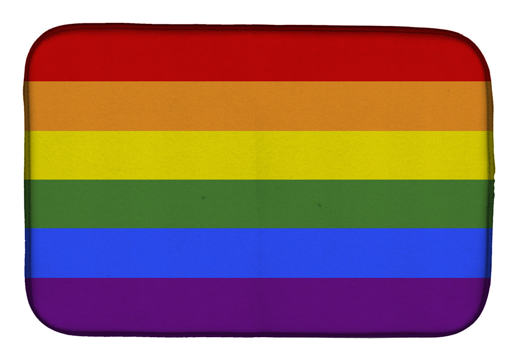 Gay Pride Dish Drying Mat Absorbent Dish Drying Mat Pad for Kitchen Counter Dish Drainer Mat for Countertop, 14 x 21", Multicolor