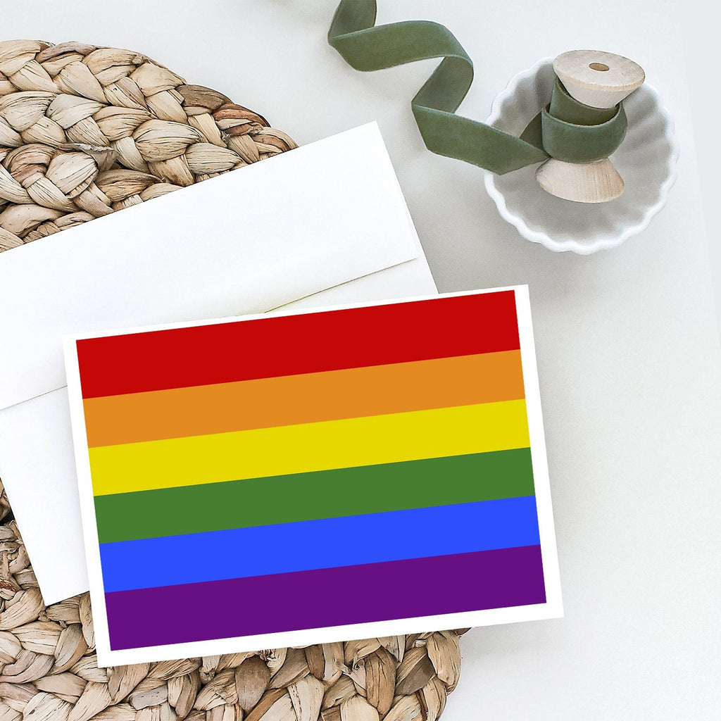 Gay Pride Greeting Cards Pack of 8 Blank Cards with Envelopes Whimsical A7 Size 5x7