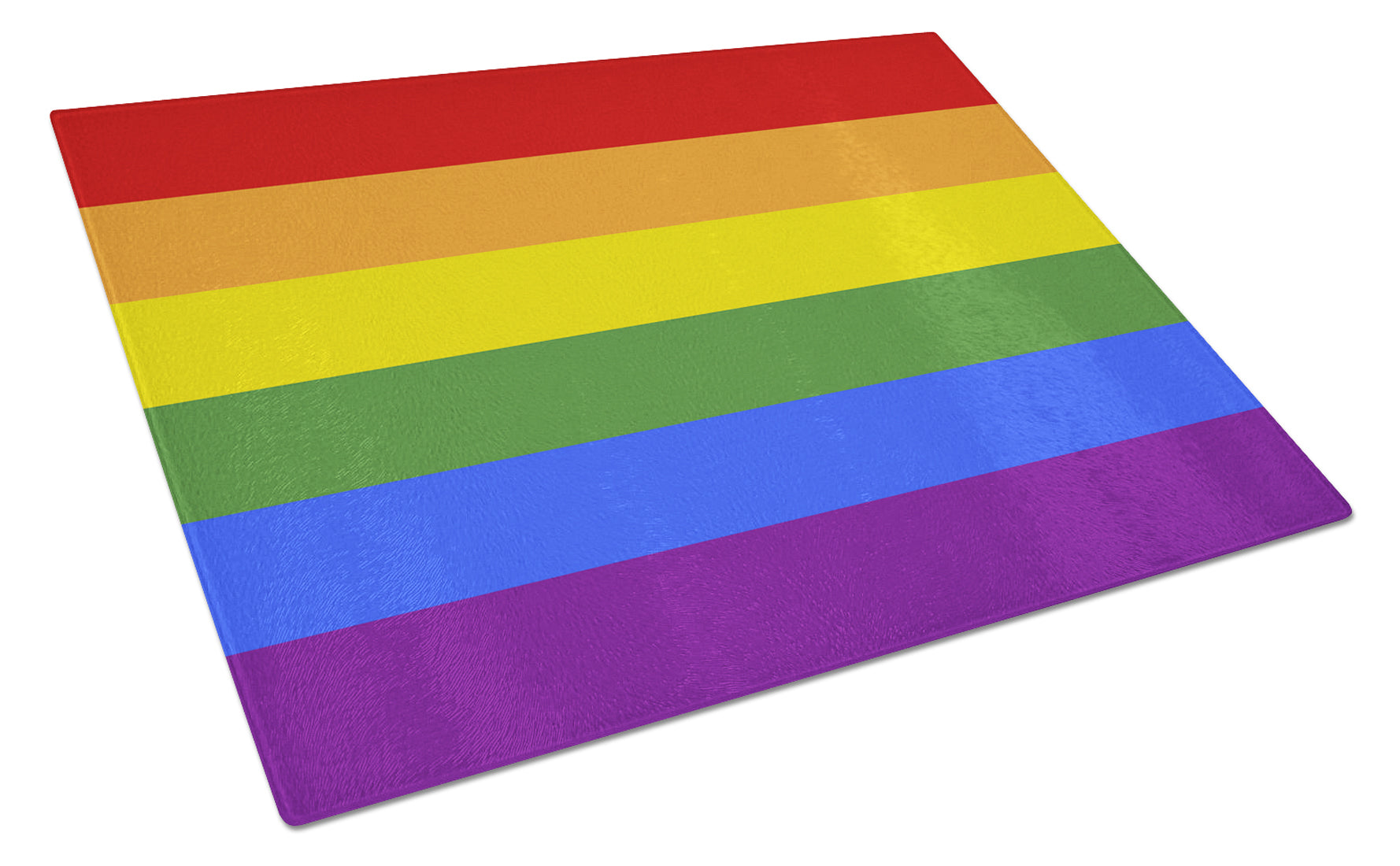 Gay Pride Cutting Board Tempered Glass Kitchen Cutting Surface, Heat Resistant Chopping, Non-Slip Feet, Food Prep & Serving