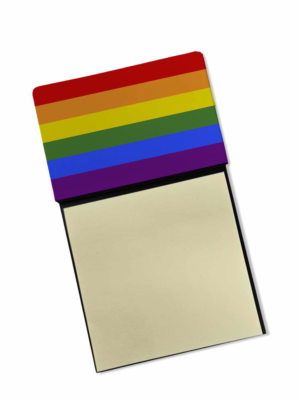 Gay Pride Watercolor Sticky Note Holder Refillable Dispenser Desk Accessory 3x3 Pad Gift
