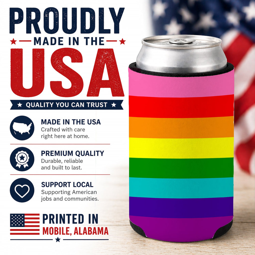 Gay Pride before 1978 Can or Bottle Hugger Cooler Sleeve for Standard 12 oz Cans, Insulated Foam Beer & Soda Can Hugger Reusable
