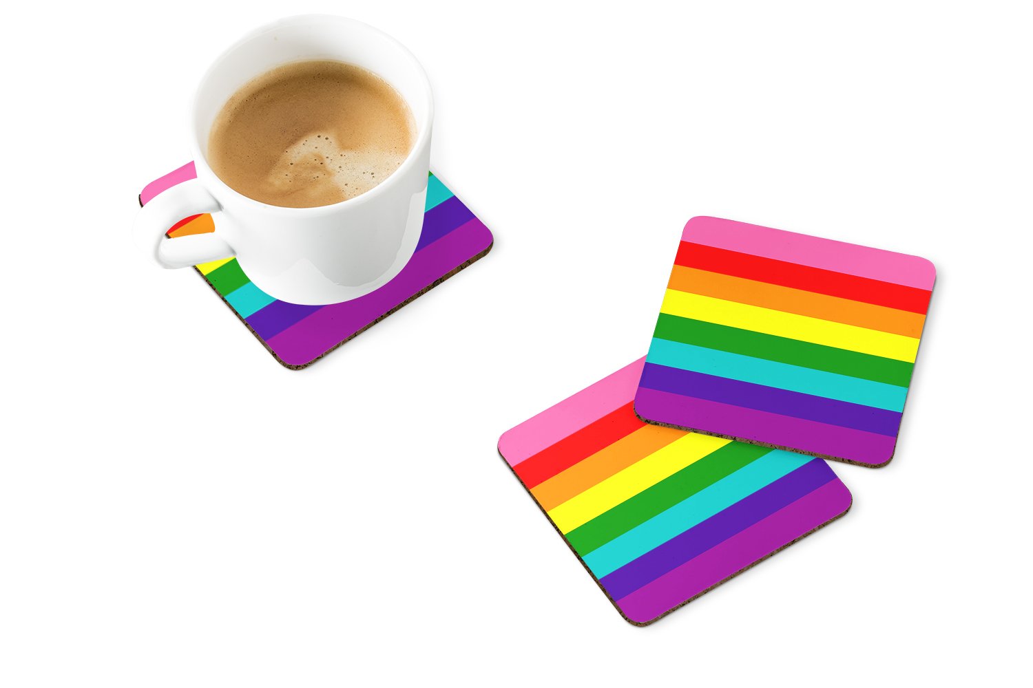 Gay Pride before 1978 Foam Coasters Set of 4 Cup Coasters for Indoor Outdoor, Tabletop Protection, Anti Slip, Mouse pad Material