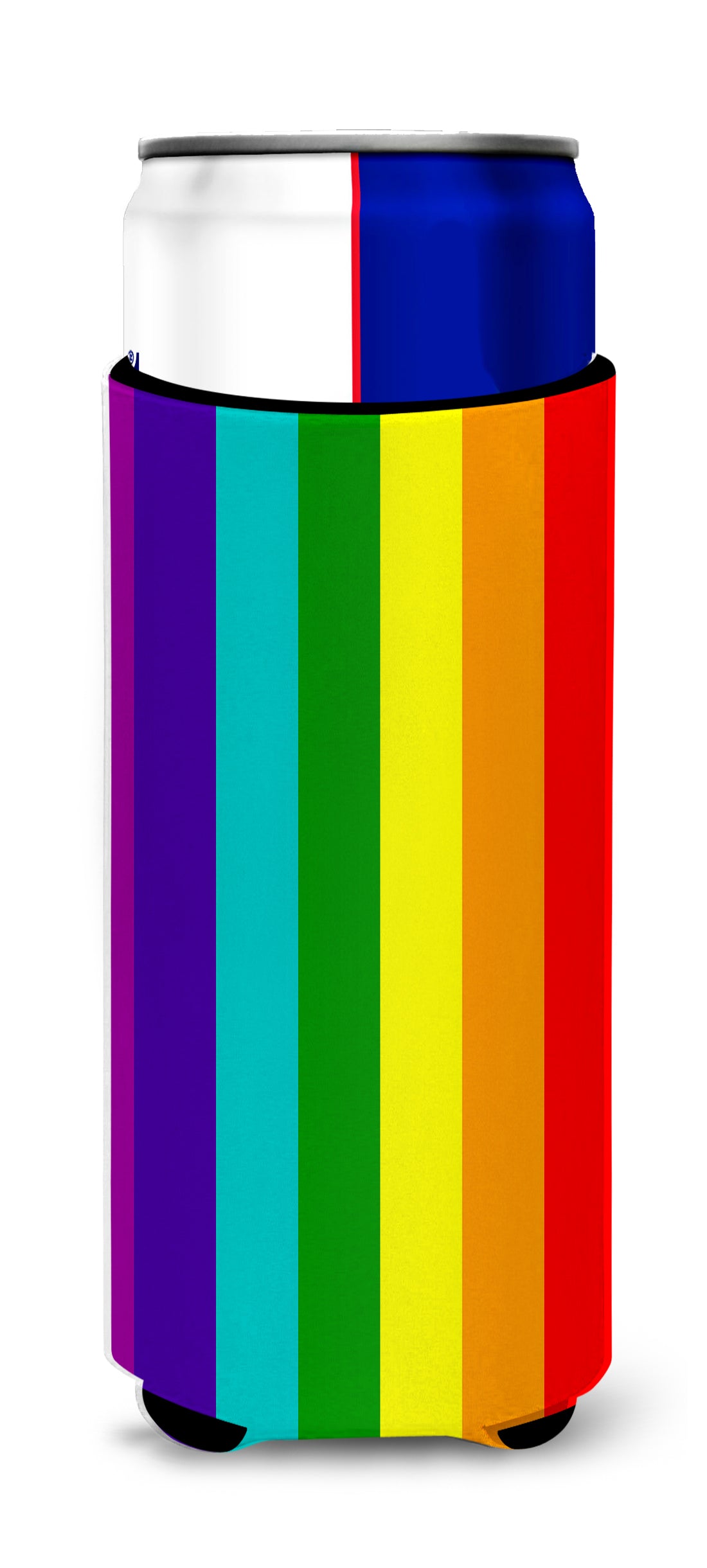 Gay Pride before 1978 Slim Can Hugger , Insulated Foam Hugger for 12 oz Slim Cans, Beer Bottles & Water Bottles, Printed in USA