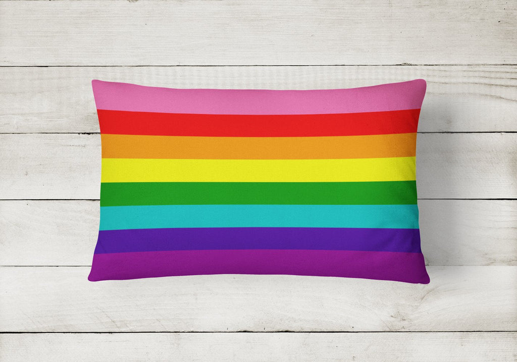 Gay Pride before 1978 Decorative Throw Pillow 12x16 Indoor Outdoor Accent Cushion, Fabric Cover with Insert for Sofa, Bed, Porch & Living Room