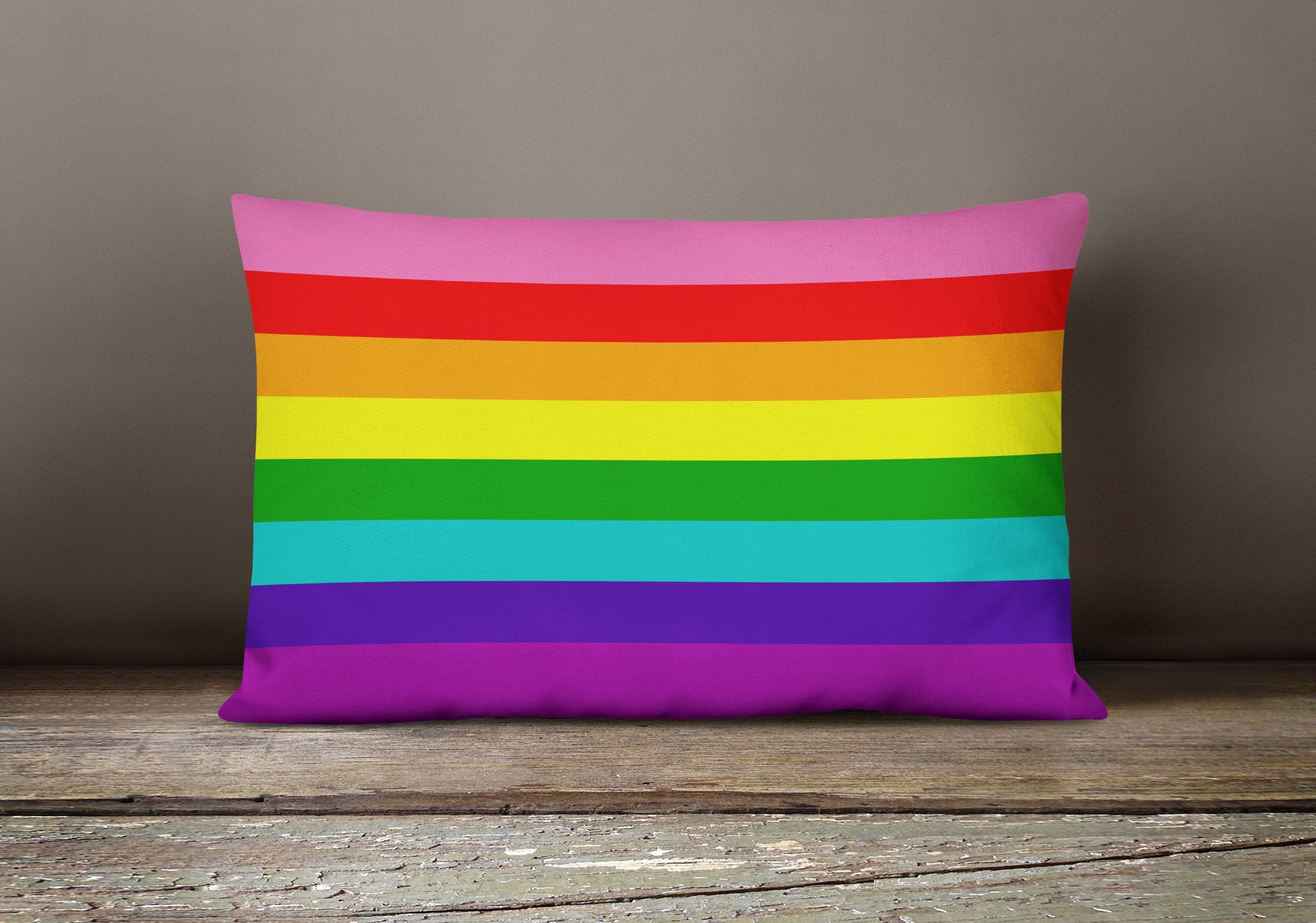 Gay Pride before 1978 Decorative Throw Pillow 12x16 Indoor Outdoor Accent Cushion, Fabric Cover with Insert for Sofa, Bed, Porch & Living Room