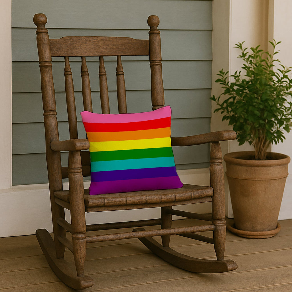 Gay Pride before 1978 Decorative Throw Pillow 14x14 Indoor Outdoor Accent Cushion, Fabric Cover with Insert for Sofa, Bed, Porch & Living Room