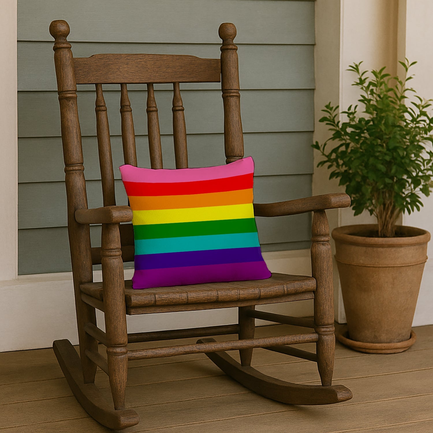 Gay Pride before 1978 Decorative Throw Pillow 14x14 Indoor Outdoor Accent Cushion, Fabric Cover with Insert for Sofa, Bed, Porch & Living Room