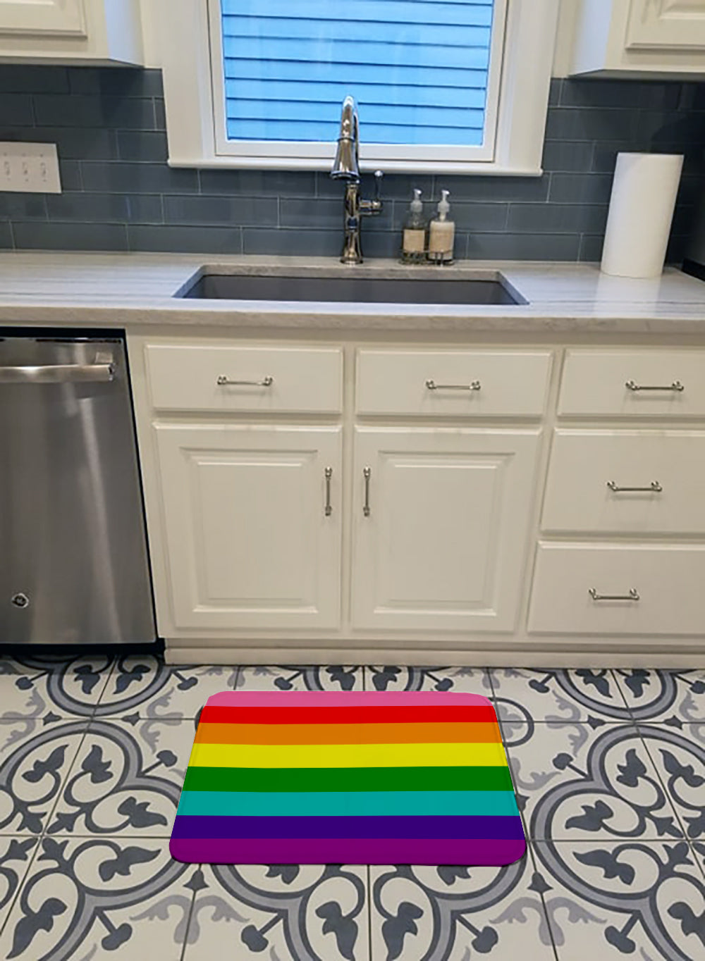 Gay Pride before 1978 Memory Foam Kitchen Mat Machine Washable Anti-Fatigue Cushion Comfort Bath or Kitchen Rug