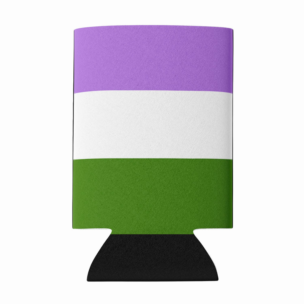 Genderqueer Pride Can or Bottle Hugger Cooler Sleeve for Standard 12 oz Cans, Insulated Foam Beer & Soda Can Hugger Reusable