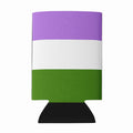 Genderqueer Pride Can or Bottle Hugger Cooler Sleeve for Standard 12 oz Cans, Insulated Foam Beer & Soda Can Hugger Reusable