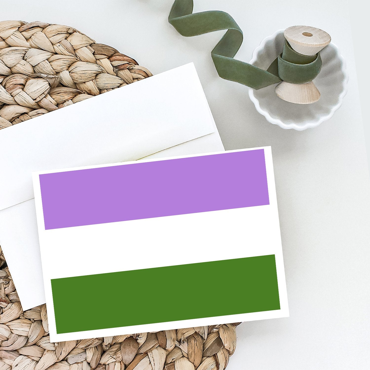 Genderqueer Pride Greeting Cards Pack of 8 Blank Cards with Envelopes Whimsical A7 Size 5x7