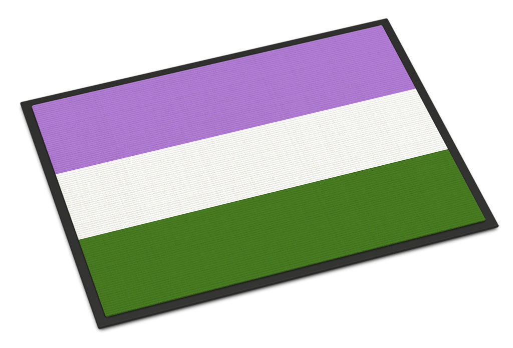 Genderqueer Pride Doormat Indoor Outdoor 18H X 27W Front Door Mat Rugs for Entryway, Non Slip Washable