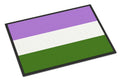 Genderqueer Pride Doormat Indoor Outdoor 18H X 27W Front Door Mat Rugs for Entryway, Non Slip Washable