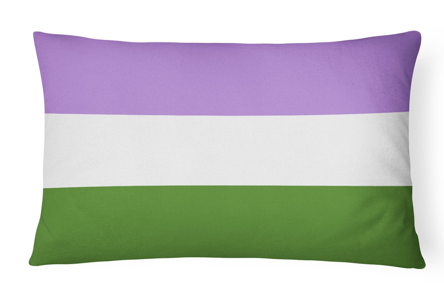 Genderqueer Pride Decorative Throw Pillow 12x16 Indoor Outdoor Accent Cushion, Fabric Cover with Insert for Sofa, Bed, Porch & Living Room