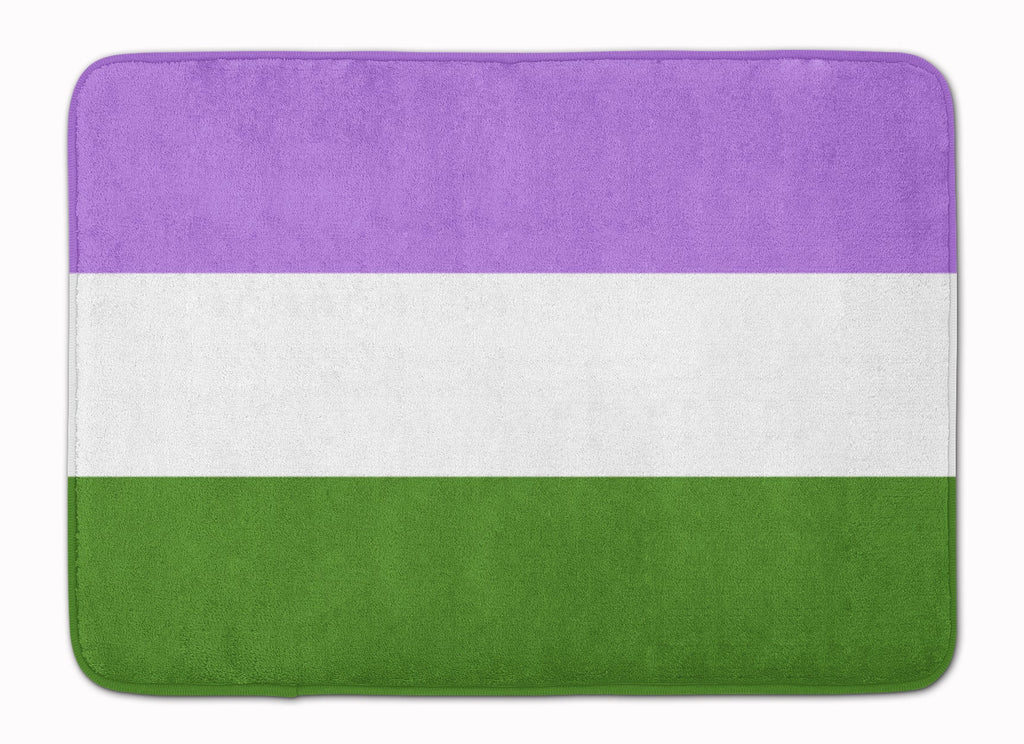 Genderqueer Pride Memory Foam Kitchen Mat Machine Washable Anti-Fatigue Cushion Comfort Bath or Kitchen Rug