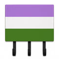 Genderqueer Pride Leash or Key Holder Wall Hooks, Coat Rack Wall Mount, for Hanging Keys, Towels, Aprons, Leashes