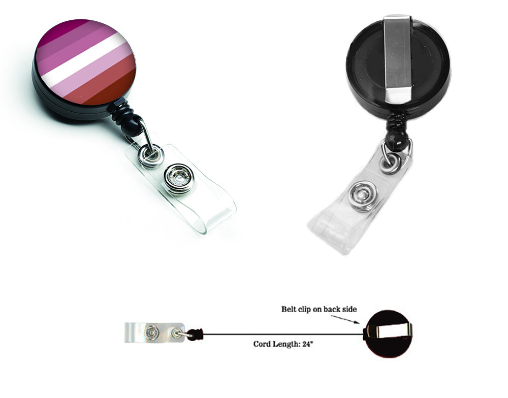 Lesbian Pride Retractable Badge Reel for Nurses ID Badge Holder with Clip Retractable Employee Badge Holder, Belt Clip