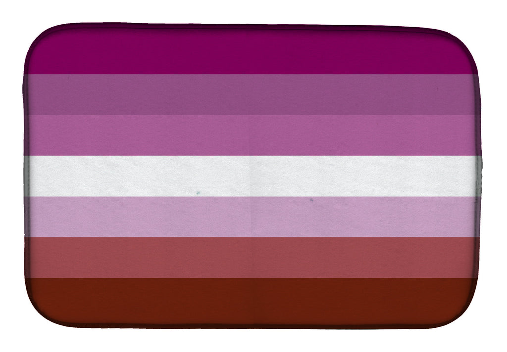 Lesbian Pride Dish Drying Mat Absorbent Dish Drying Mat Pad for Kitchen Counter Dish Drainer Mat for Countertop, 14 x 21", Multicolor