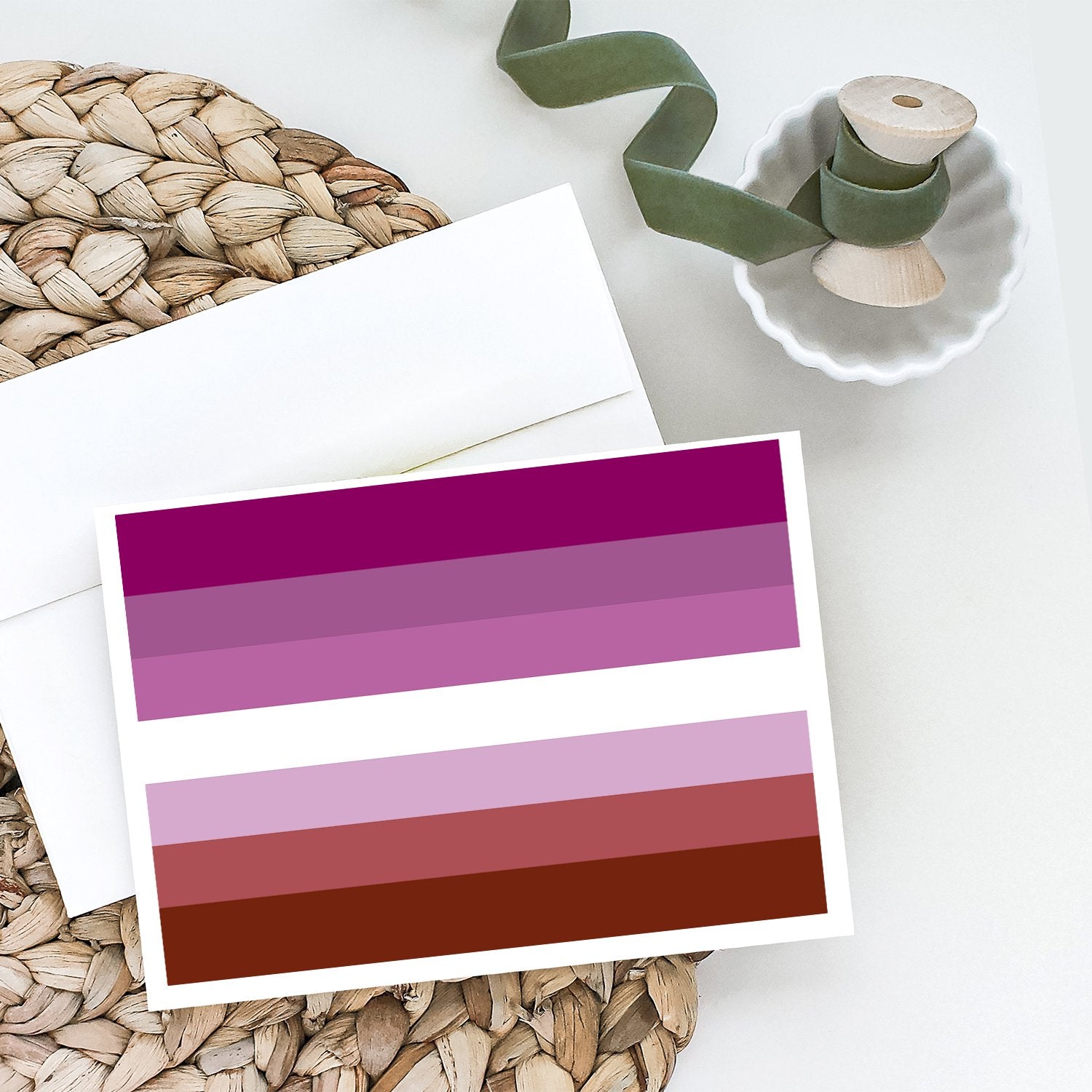 Lesbian Pride Greeting Cards Pack of 8 Blank Cards with Envelopes Whimsical A7 Size 5x7