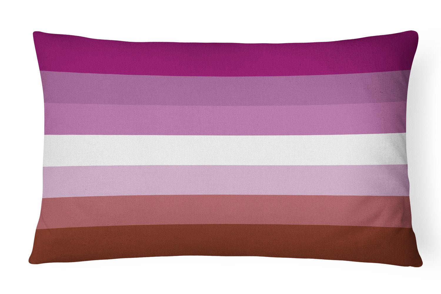 Lesbian Pride Decorative Throw Pillow 12x16 Indoor Outdoor Accent Cushion, Fabric Cover with Insert for Sofa, Bed, Porch & Living Room
