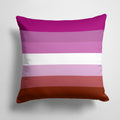 Lesbian Pride Decorative Throw Pillow 14x14 Indoor Outdoor Accent Cushion, Fabric Cover with Insert for Sofa, Bed, Porch & Living Room