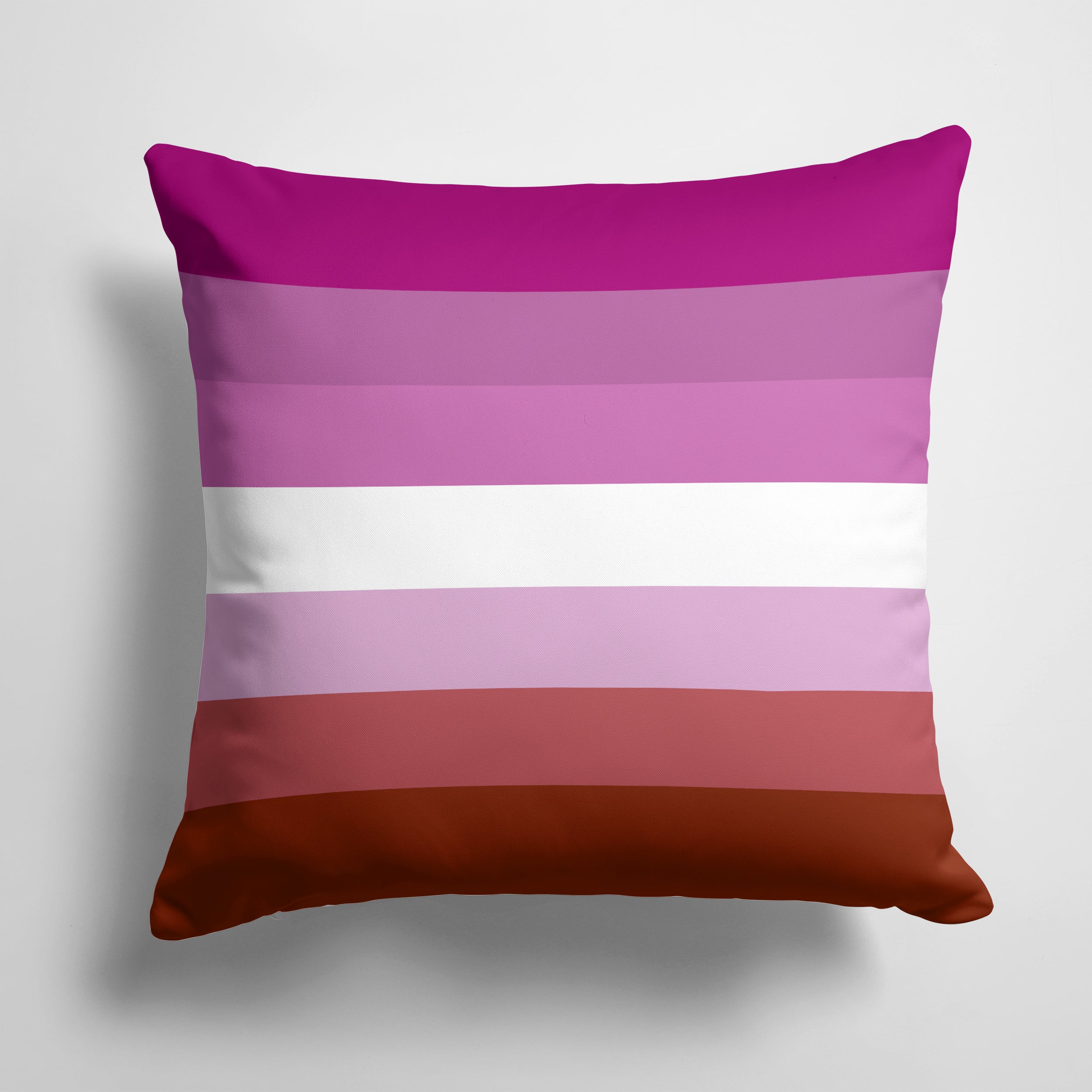 Lesbian Pride Decorative Throw Pillow 14x14 Indoor Outdoor Accent Cushion, Fabric Cover with Insert for Sofa, Bed, Porch & Living Room
