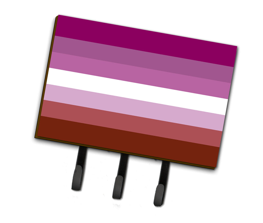 Lesbian Pride Leash or Key Holder Wall Hooks, Coat Rack Wall Mount, for Hanging Keys, Towels, Aprons, Leashes