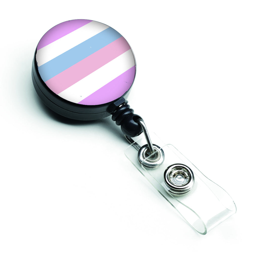 Bigender Pride Retractable Badge Reel for Nurses ID Badge Holder with Clip Retractable Employee Badge Holder, Belt Clip