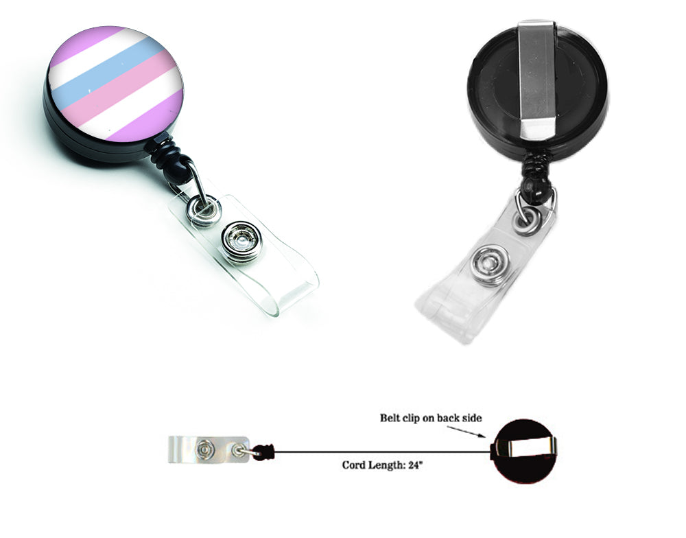 Bigender Pride Retractable Badge Reel for Nurses ID Badge Holder with Clip Retractable Employee Badge Holder, Belt Clip