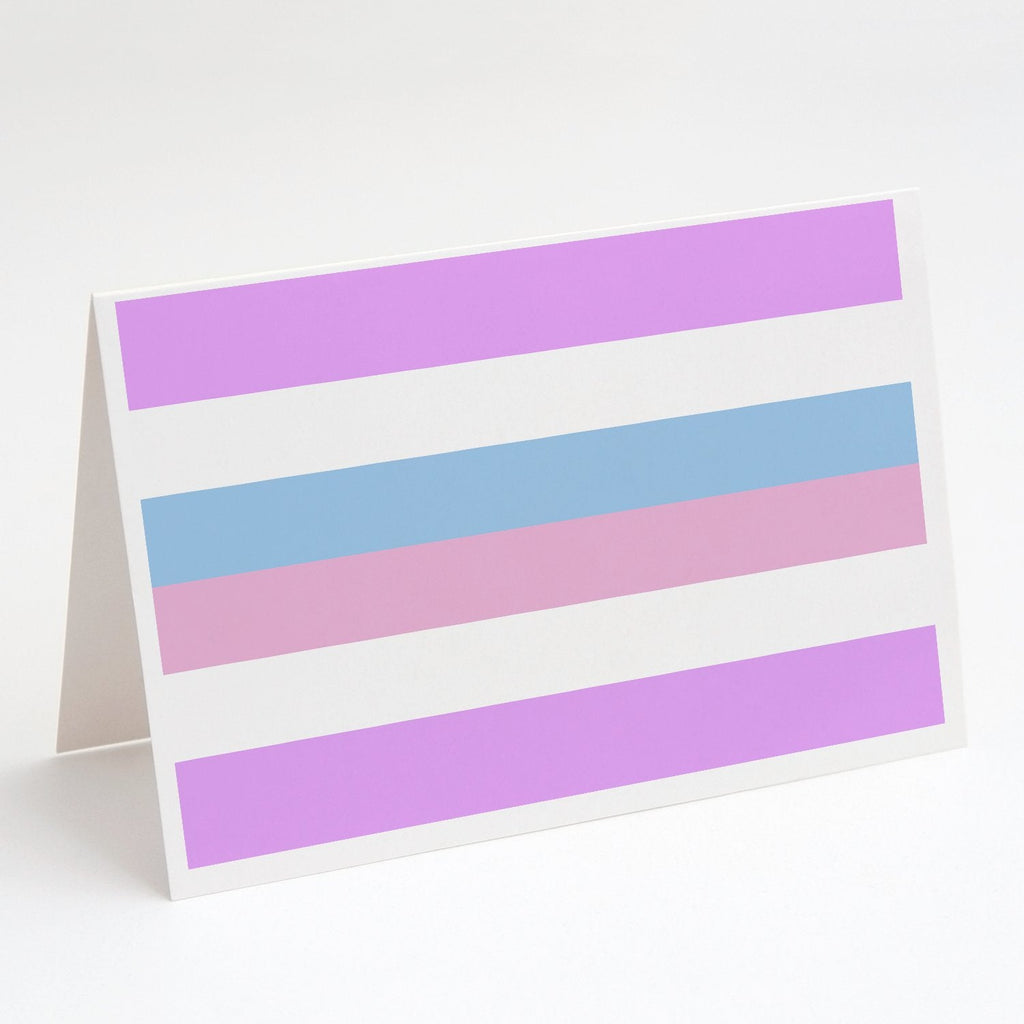 Bigender Pride Greeting Cards Pack of 8 Blank Cards with Envelopes Whimsical A7 Size 5x7