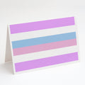 Bigender Pride Greeting Cards Pack of 8 Blank Cards with Envelopes Whimsical A7 Size 5x7