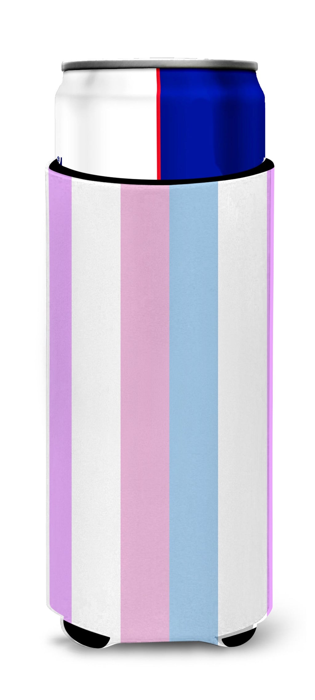 Bigender Pride Slim Can Hugger , Insulated Foam Hugger for 12 oz Slim Cans, Beer Bottles & Water Bottles, Printed in USA