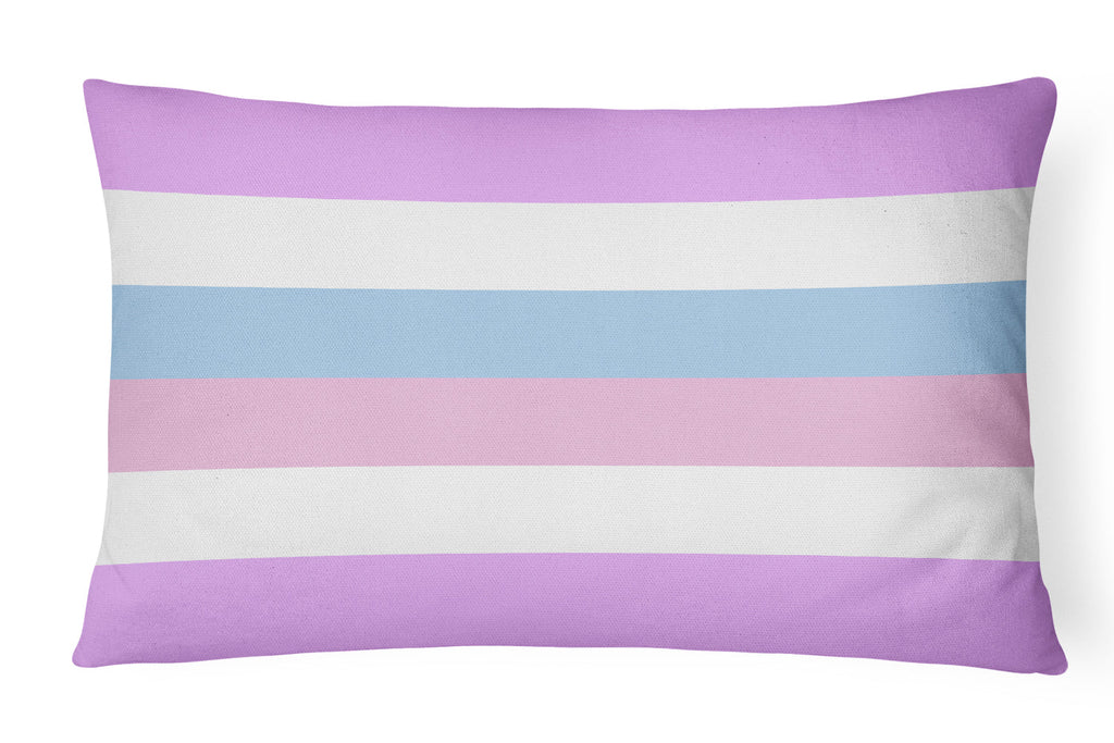 Bigender Pride Decorative Throw Pillow 12x16 Indoor Outdoor Accent Cushion, Fabric Cover with Insert for Sofa, Bed, Porch & Living Room