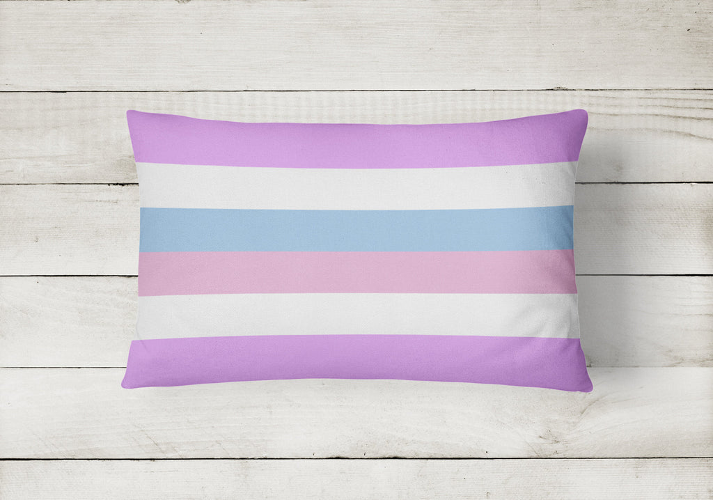Bigender Pride Decorative Throw Pillow 12x16 Indoor Outdoor Accent Cushion, Fabric Cover with Insert for Sofa, Bed, Porch & Living Room