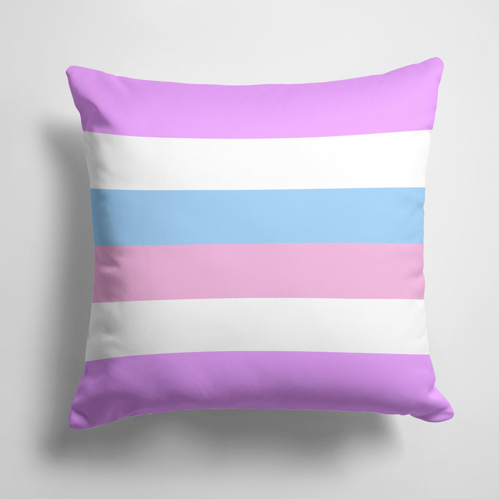 Bigender Pride Decorative Throw Pillow 14x14 Indoor Outdoor Accent Cushion, Fabric Cover with Insert for Sofa, Bed, Porch & Living Room