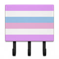 Bigender Pride Leash or Key Holder Wall Hooks, Coat Rack Wall Mount, for Hanging Keys, Towels, Aprons, Leashes