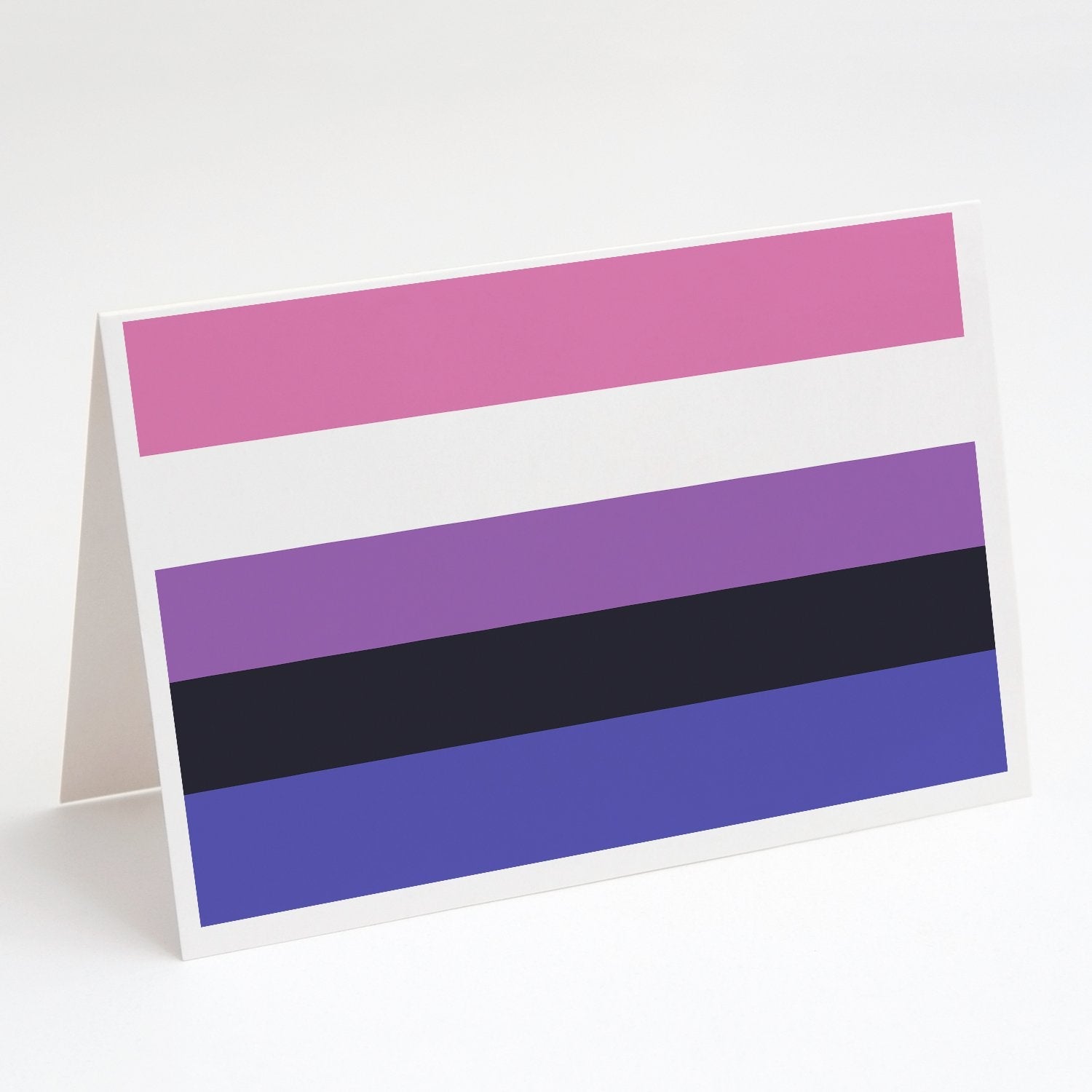 Genderfluid Pride Greeting Cards Pack of 8 Blank Cards with Envelopes Whimsical A7 Size 5x7