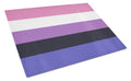 Genderfluid Pride Cutting Board Tempered Glass Kitchen Cutting Surface, Heat Resistant Chopping, Non-Slip Feet, Food Prep & Serving