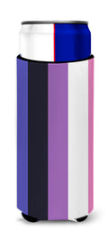 Genderfluid Pride Slim Can Hugger , Insulated Foam Hugger for 12 oz Slim Cans, Beer Bottles & Water Bottles, Printed in USA
