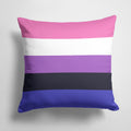 Genderfluid Pride Decorative Throw Pillow 14x14 Indoor Outdoor Accent Cushion, Fabric Cover with Insert for Sofa, Bed, Porch & Living Room