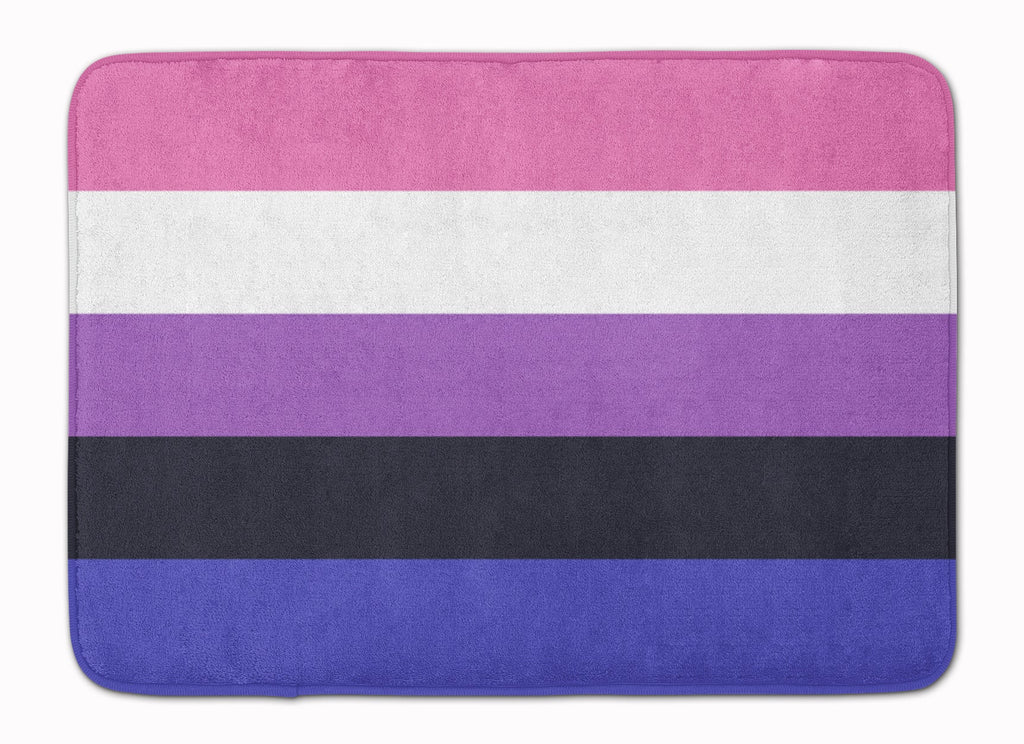 Genderfluid Pride Memory Foam Kitchen Mat Machine Washable Anti-Fatigue Cushion Comfort Bath or Kitchen Rug