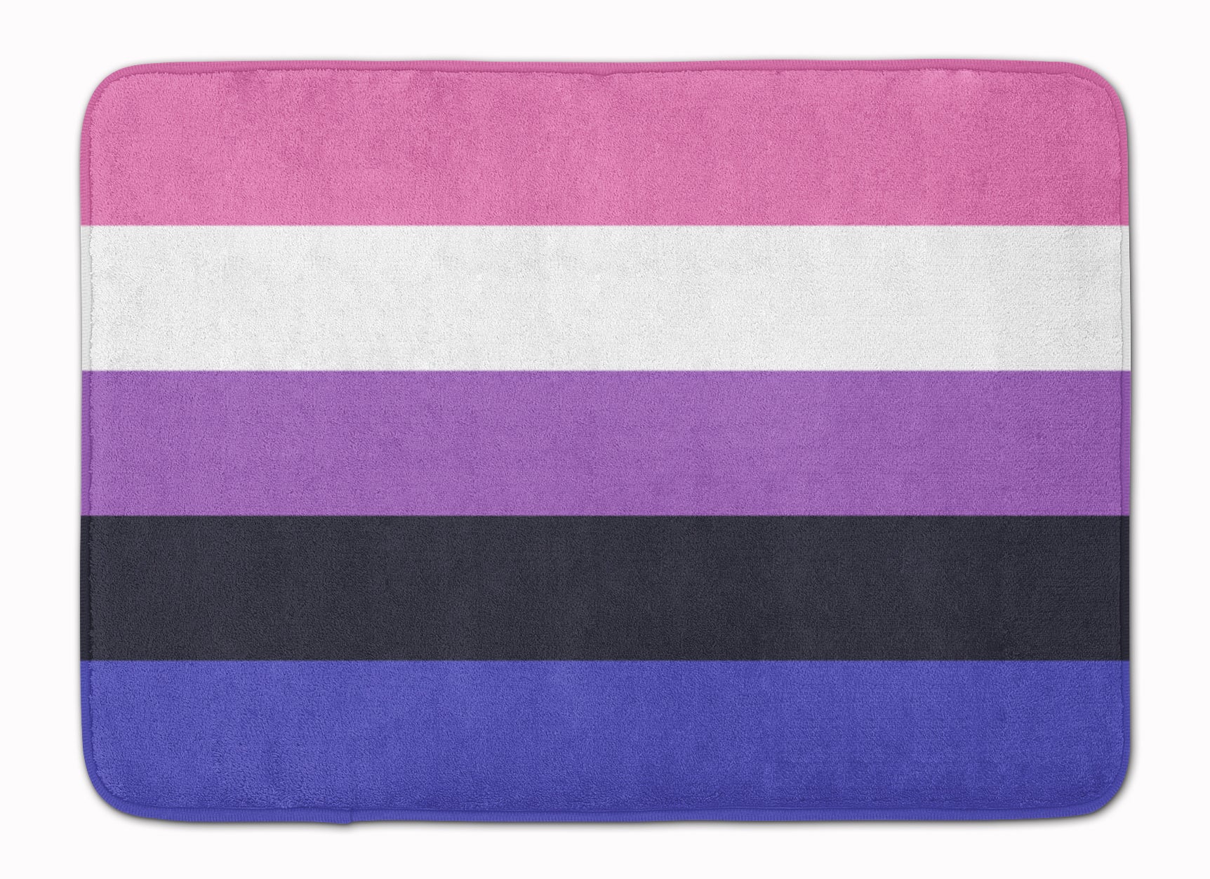 Genderfluid Pride Memory Foam Kitchen Mat Machine Washable Anti-Fatigue Cushion Comfort Bath or Kitchen Rug