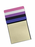 Genderfluid Pride Watercolor Sticky Note Holder Refillable Dispenser Desk Accessory 3x3 Pad Gift
