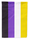 Nonbinary Pride House Flag 28x40 Porch Sleeve Pole Decorative Outside Yard Banner Artwork Wall Hanging, Polyester