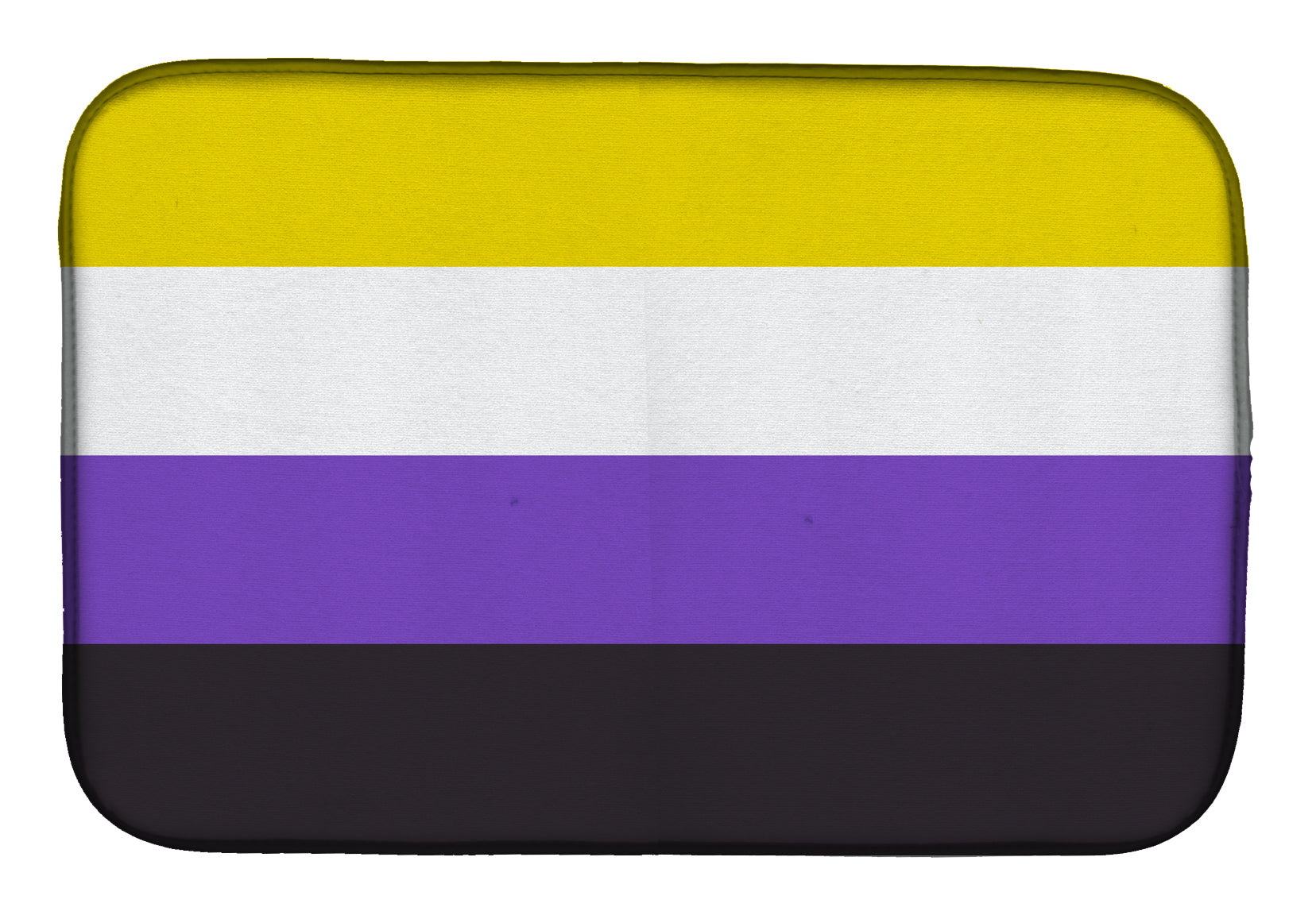 Nonbinary Pride Dish Drying Mat Absorbent Dish Drying Mat Pad for Kitchen Counter Dish Drainer Mat for Countertop, 14 x 21", Multicolor