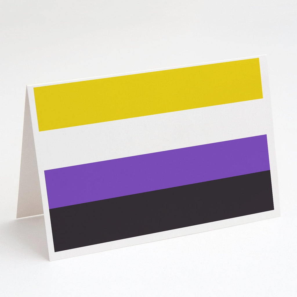 Nonbinary Pride Greeting Cards Pack of 8 Blank Cards with Envelopes Whimsical A7 Size 5x7