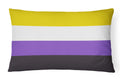 Nonbinary Pride Decorative Throw Pillow 12x16 Indoor Outdoor Accent Cushion, Fabric Cover with Insert for Sofa, Bed, Porch & Living Room